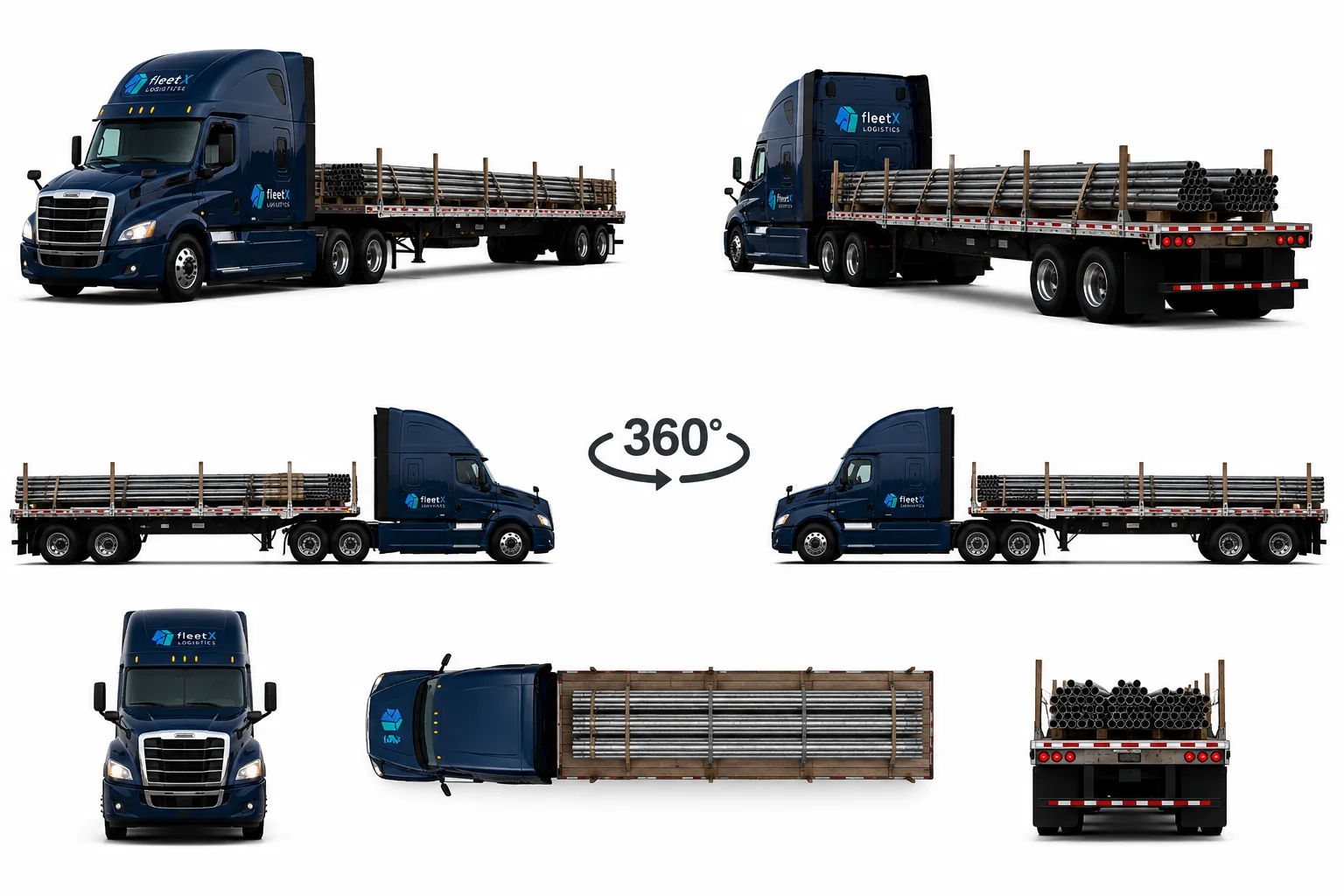 Flatbed 360-style truck view